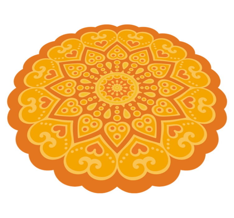 Vinyl teppich mandala als bodendekor - TenStickers