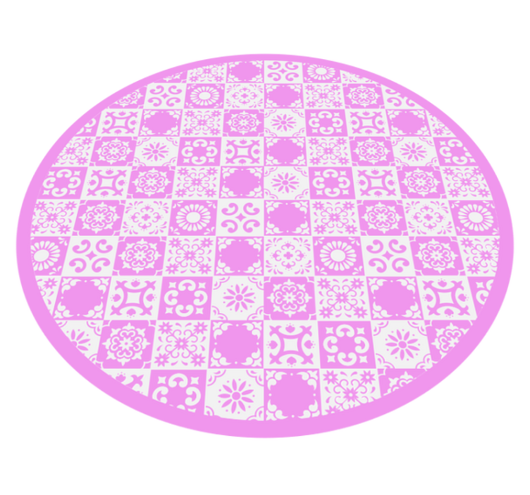 Vinyl Teppich Mandala mandala-geprägter Kreis - TenStickers