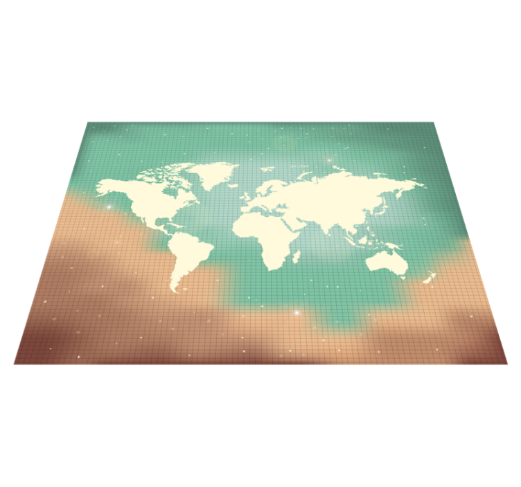 Vinyl Teppich Weltkarte weltkartenillustration - TenStickers