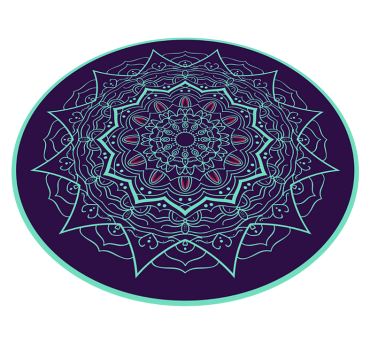 Vinyl teppich mandala im kreismuster - TenStickers
