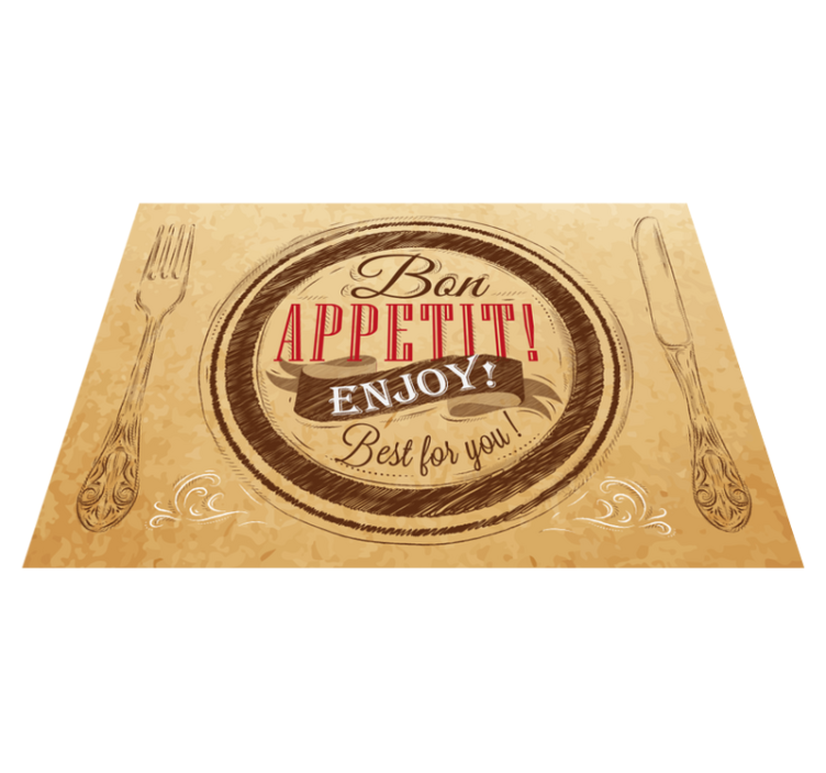 Vinyl Teppich Text guten appetit, genießen - TenStickers