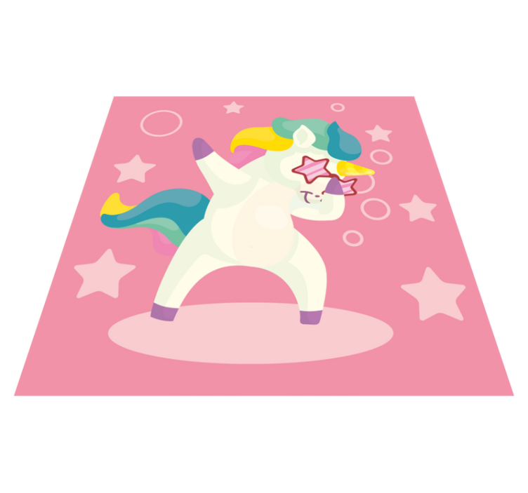 Vinyl Teppich Kinder tanzende einhornmagie - TenStickers