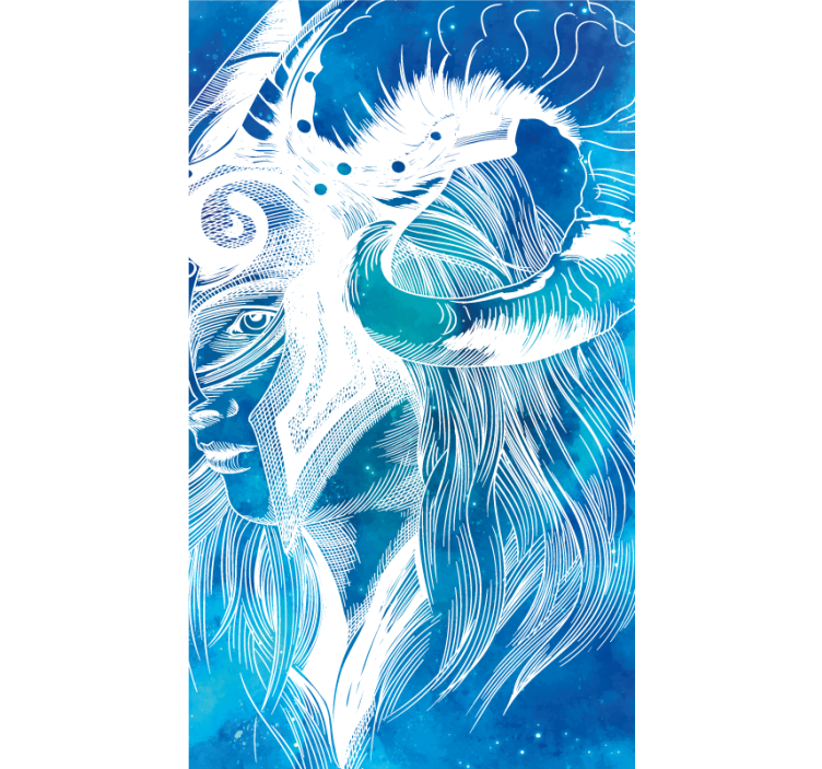 Vinyl Teppich Tiere mythische ziegenillustration - TenStickers