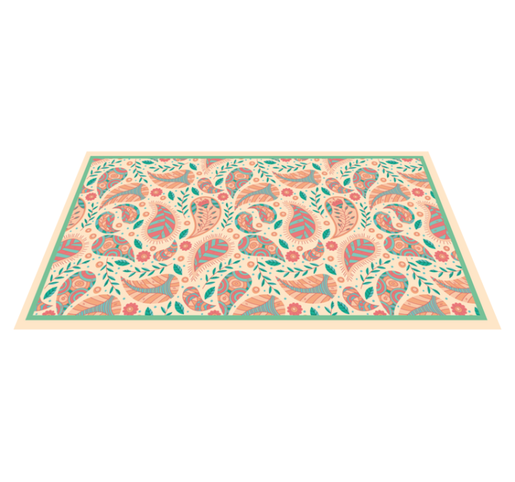 Vinyl Teppich Mandala paisley-musterfusion - TenStickers