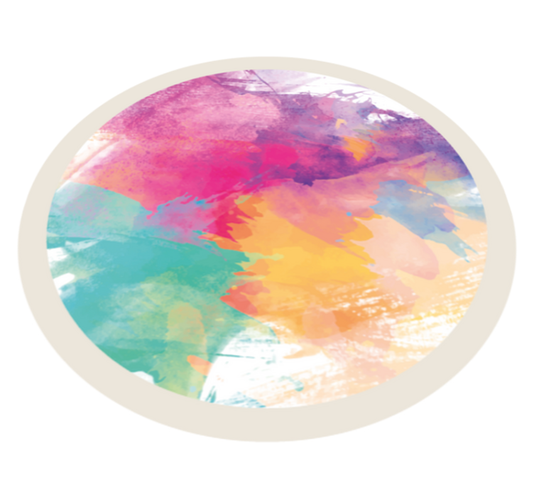 Vinyl Teppich Textur bunte aquarellspritzer - TenStickers