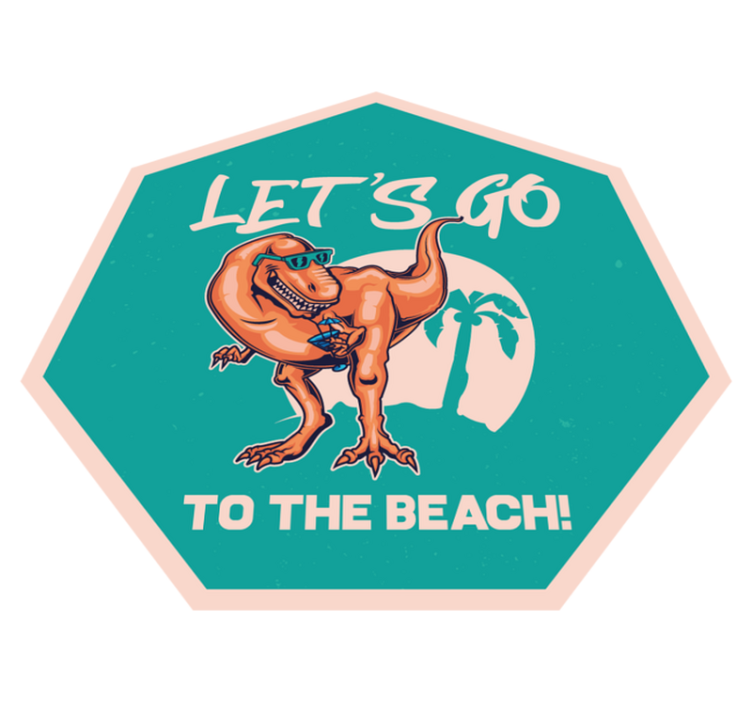 Vinyl Teppich Tiere strand dinosaurier spaß - TenStickers