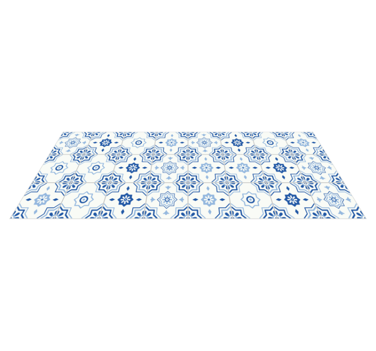 Vinyl Teppich Fliesenoptik geometrischer fliesenläufer - TenStickers