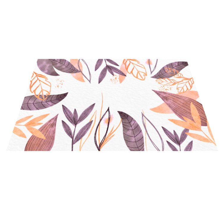 Vinyl Teppich Schlafzimmer elegante blattmuster - TenStickers