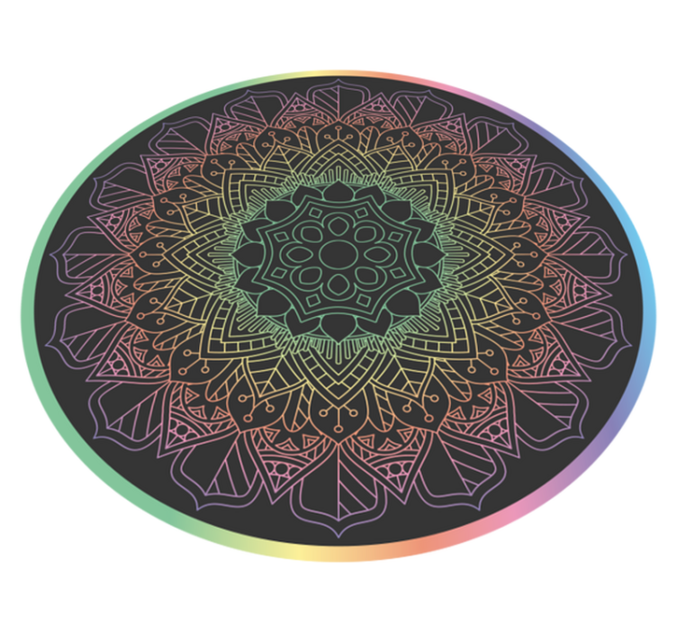 Vinyl teppich mandala für mandala meditation - TenStickers