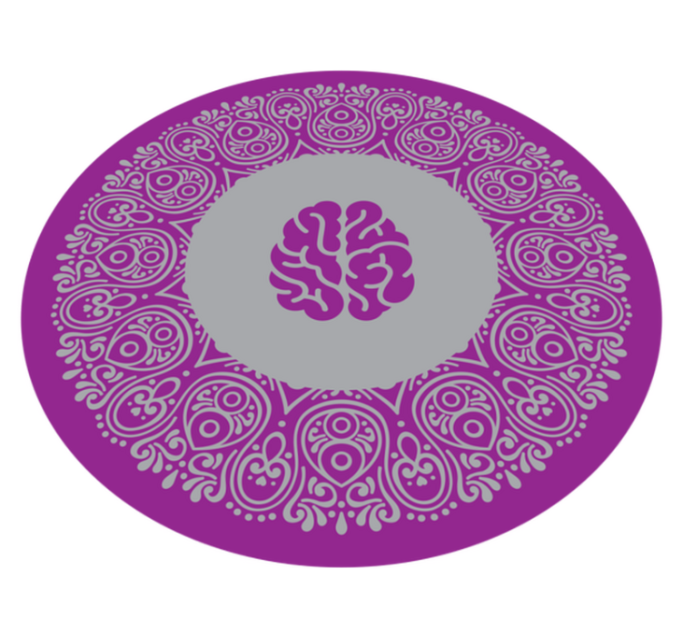 Vinyl teppich mandala gehirn design - TenStickers