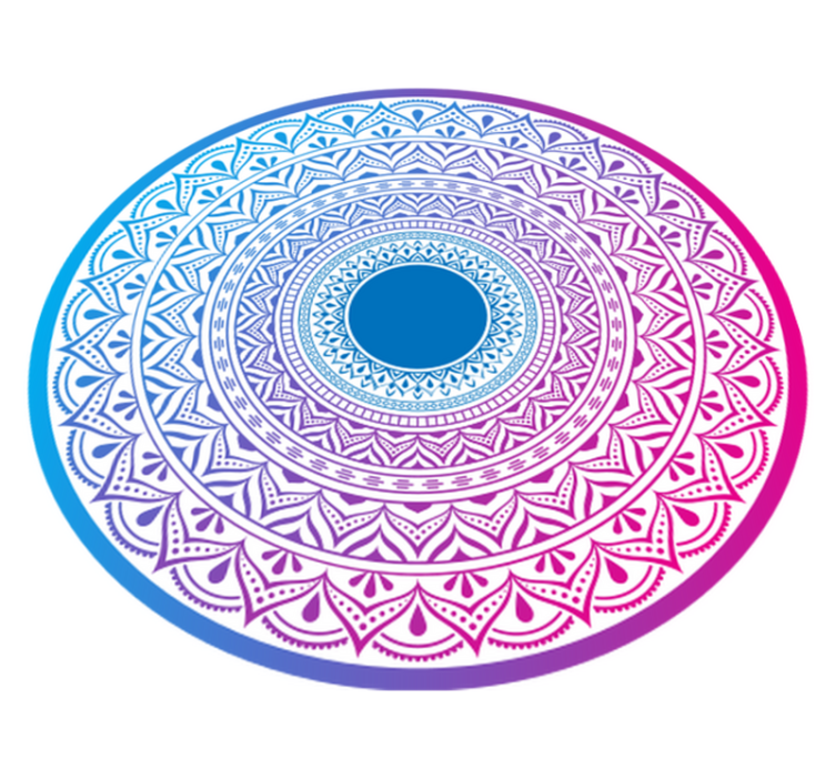 Vinyl teppich mandala kreisförmige anordnung - TenStickers