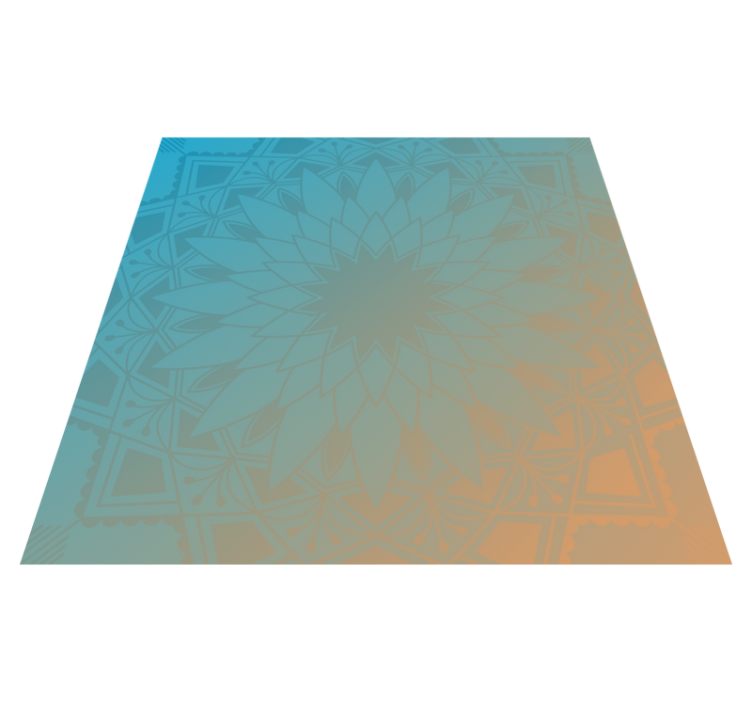 Vinyl teppich mandala farbverlauf - TenStickers