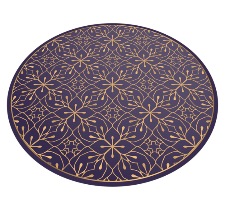 Vinyl teppich mandala florale eleganz - TenStickers