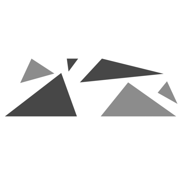 Vinyl Teppich geometrisch geometrische formen kontrast - TenStickers