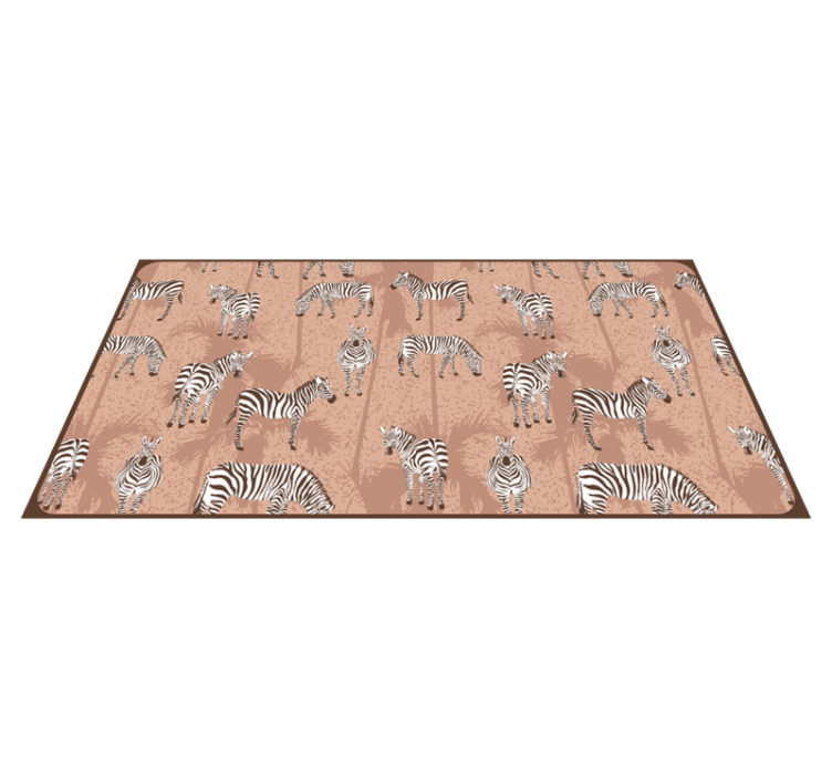 Vinyl Teppich Tiermuster zebraherdenmuster - TenStickers