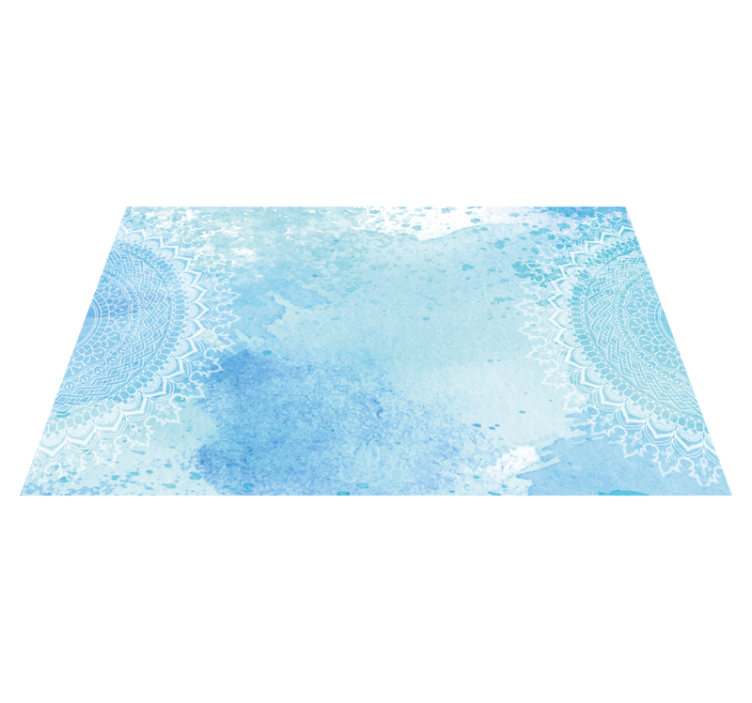 Vinyl teppich mandala farbige mandala spritzer - TenStickers