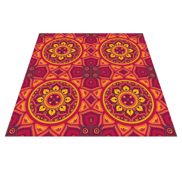 Vinyl teppich mandala mit symmetrischem design - TenStickers