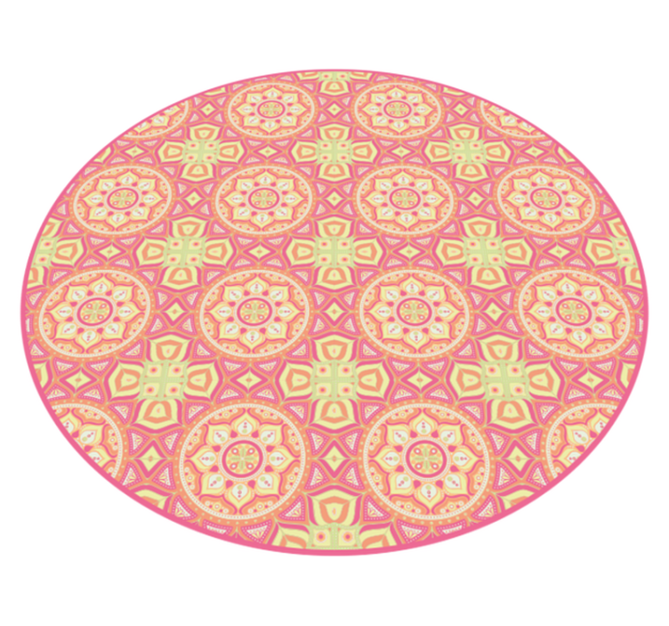 Vinyl teppich mandala im mandala muster kreis - TenStickers