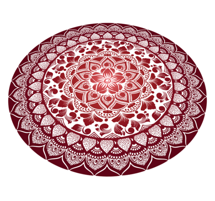 Vinyl teppich mandala mit filigranem mandala emblem - TenStickers