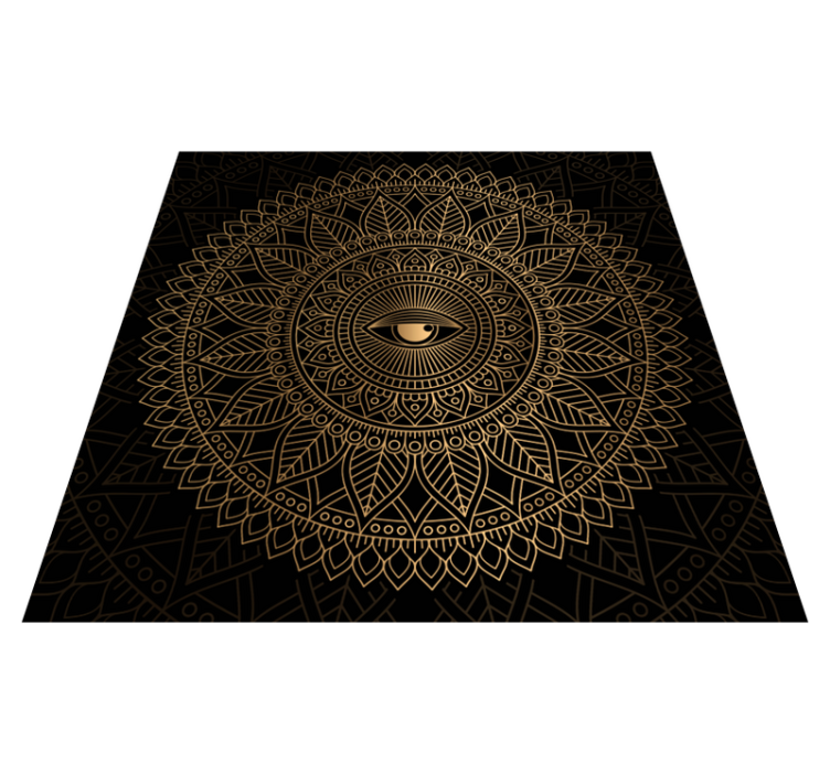 Vinyl teppich mandala mandala augen mittelpunkt - TenStickers