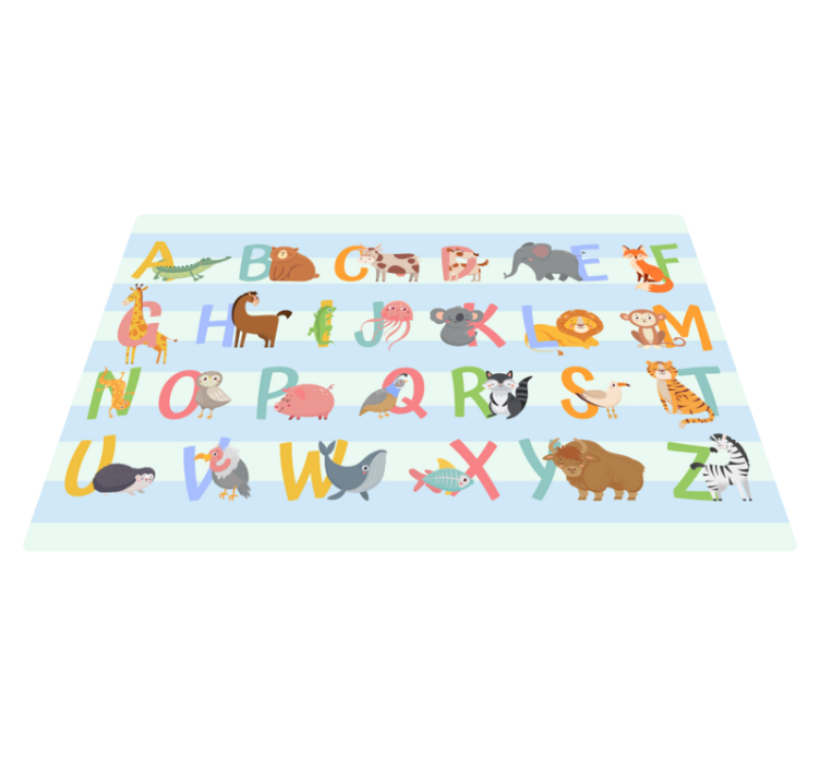 Vinyl Teppich kindlich alphabet-tierparade - TenStickers