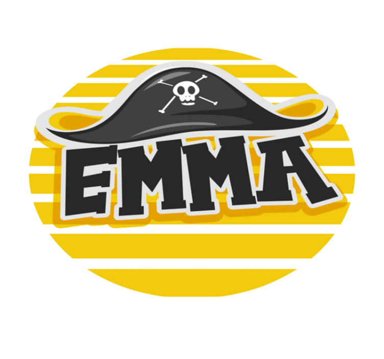 Vinyl Teppich mit Namen piraten-themen - TenStickers