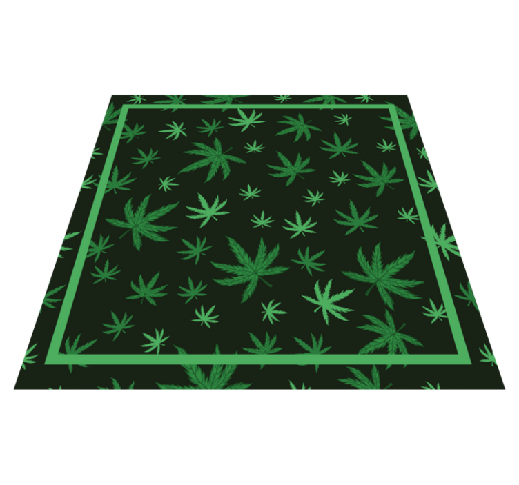 Vinyl Teppich Tiere cannabisblattmuster - TenStickers