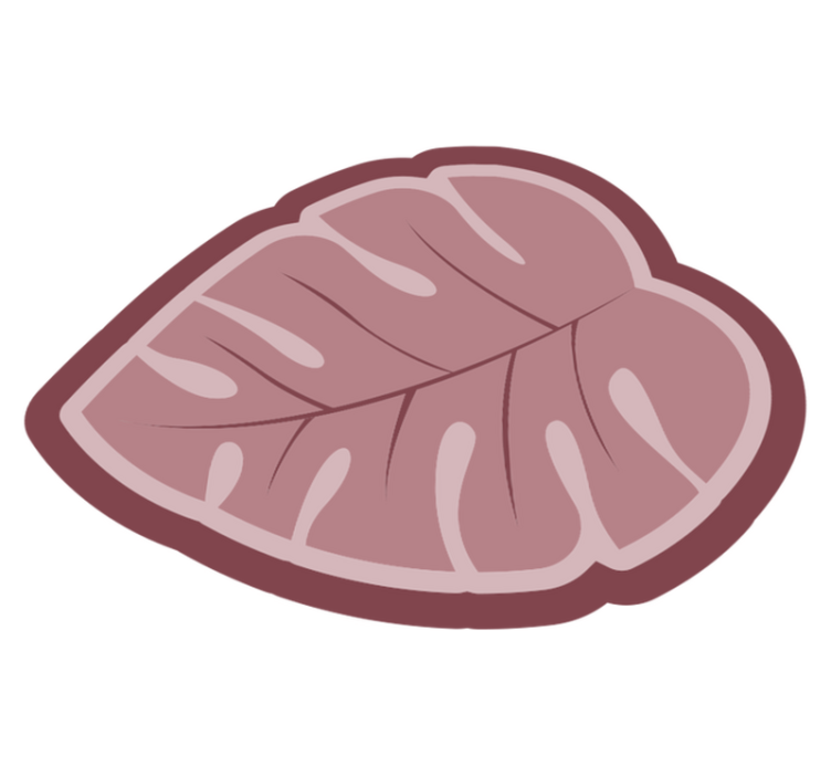 Vinyl Teppich Blumen botanische blattform - TenStickers