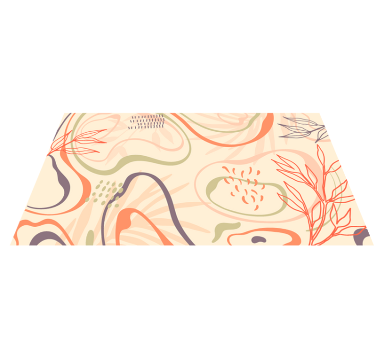 Vinyl Teppich Natur abstrakte organische formen - TenStickers