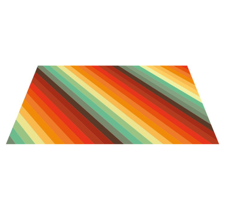 Vinyl Teppich Schlafzimmer lebendige diagonale streifen - TenStickers