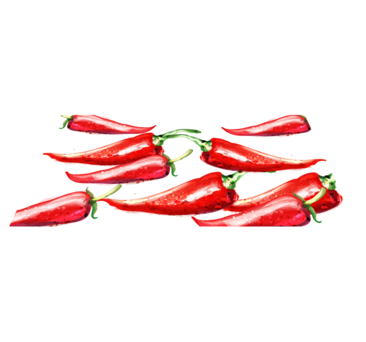 Vinyl Teppich Küche chilischoten-design - TenStickers