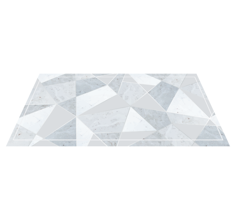 Vinyl Teppich Marmor geometrisches graues muster - TenStickers