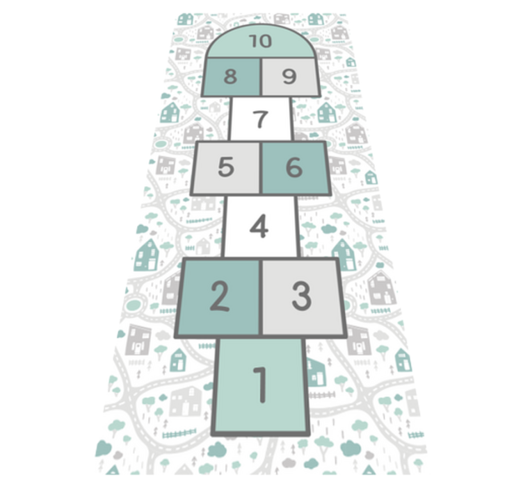 Vinyl Teppich Spiele himmel-und-hölle-spielplatz - TenStickers