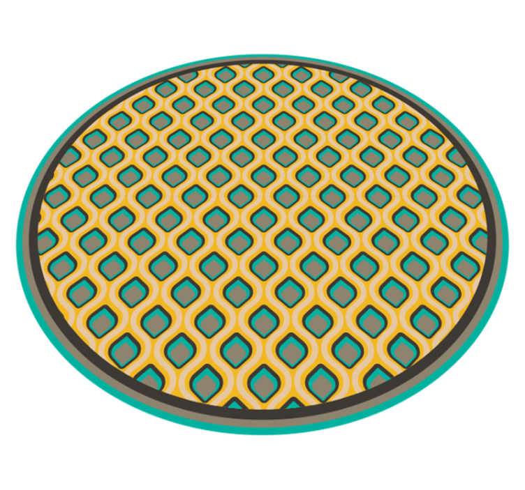 Vinyl teppich küche im modernen mid-century design - TenStickers