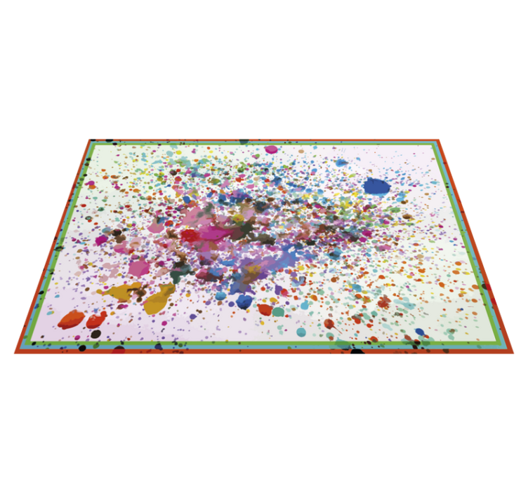 Vinyl Teppich modern bunte splatterkunst - TenStickers