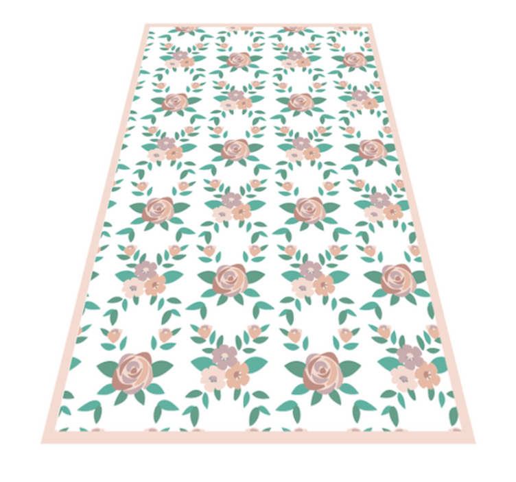 Vinyl Teppich Blumen einfaches rosendesign - TenStickers