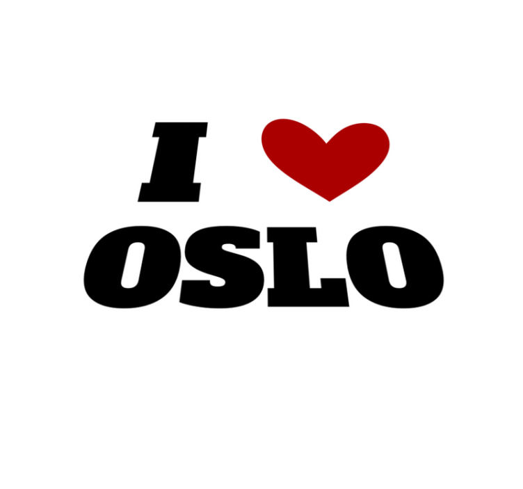 Vinyl Teppich Text ich liebe oslo - TenStickers