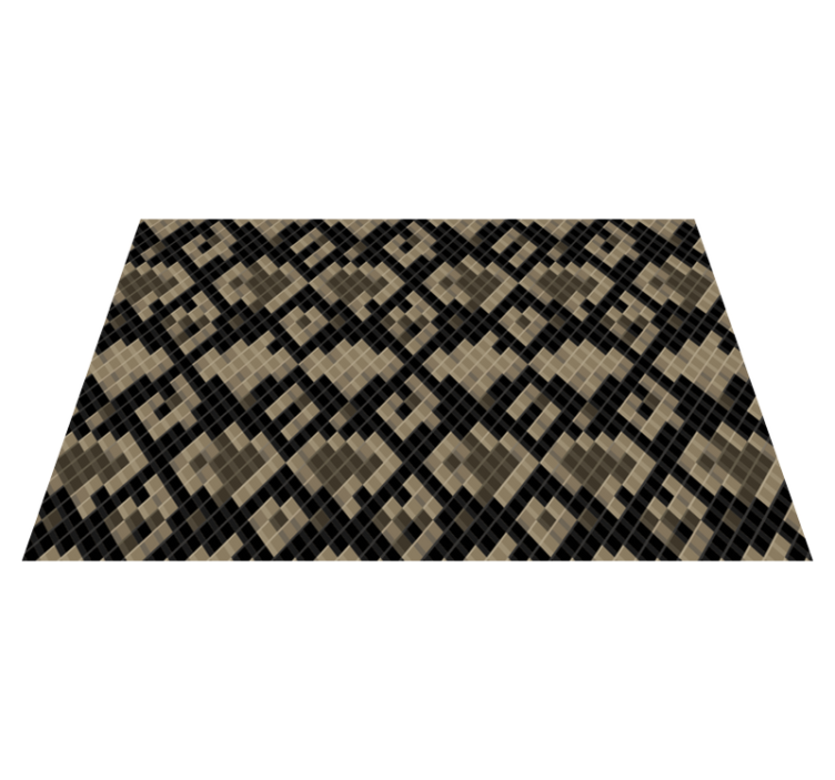 Vinyl Teppich Mosaik schwarzes geometrisches muster - TenStickers
