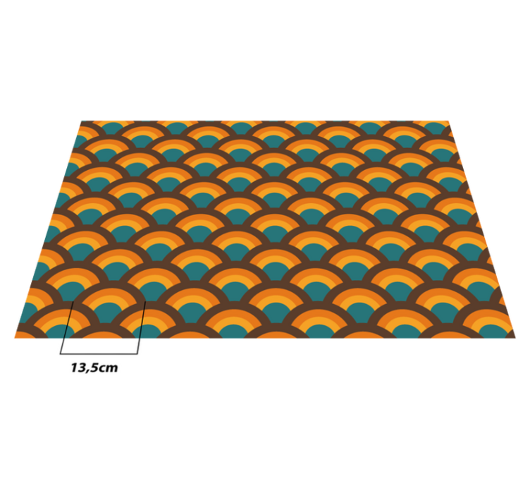 Vinylteppich Vintage 70er jahre regenbogenwellen - TenStickers