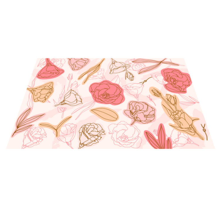 Vinyl Teppich Badezimmer anspruchsvolles botanisches element - TenStickers