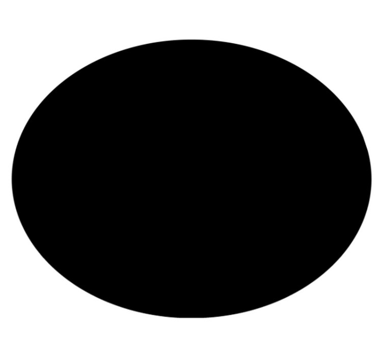 Vinyl Teppich schwarz kreisförmiges design - TenStickers