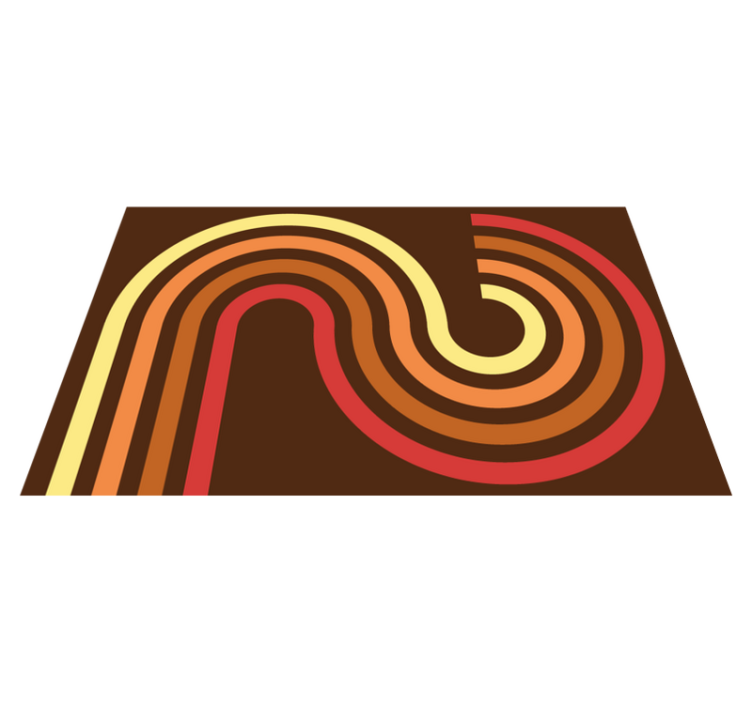 Vinyl Teppich Vintage retro-streifen - TenStickers