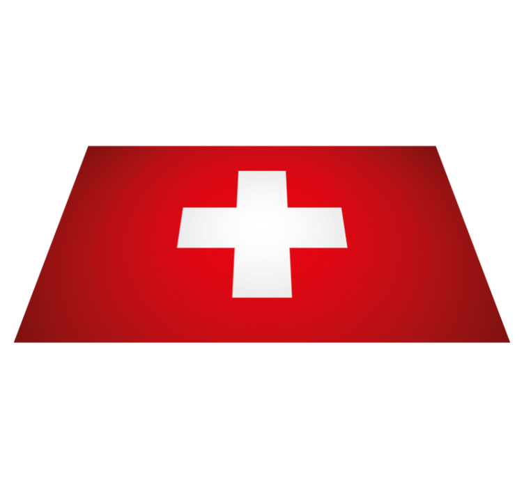 Vinylteppich modern Schweizer flagge - TenStickers