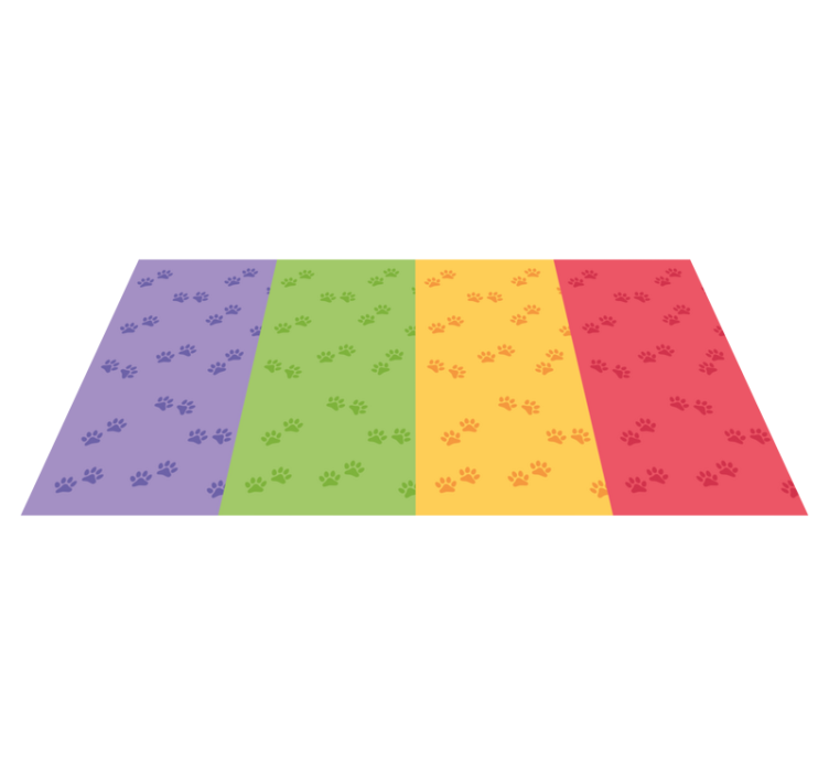 Vinyl Teppich kindlich pfotenabdruck-motiv - TenStickers