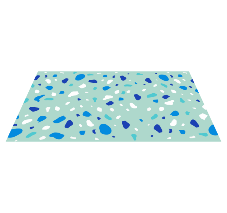 Strukturierter vinyl teppich in blau terrazzo - TenStickers
