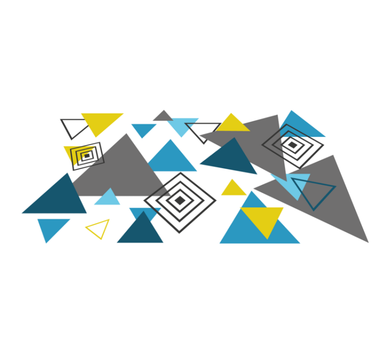 Vinyl Teppich geometrisch abstraktes dreieckmuster - TenStickers