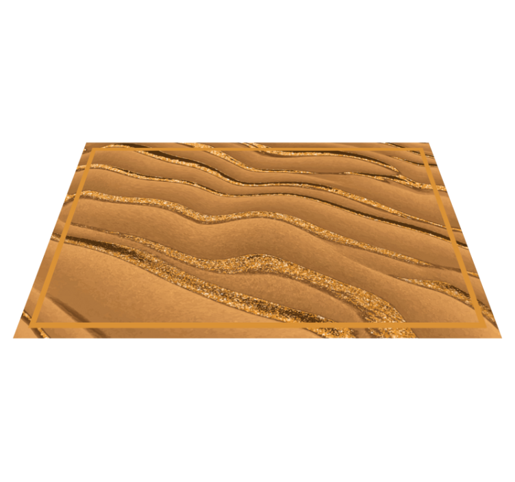 Vinyl Teppich Textur goldenes wellenmuster - TenStickers