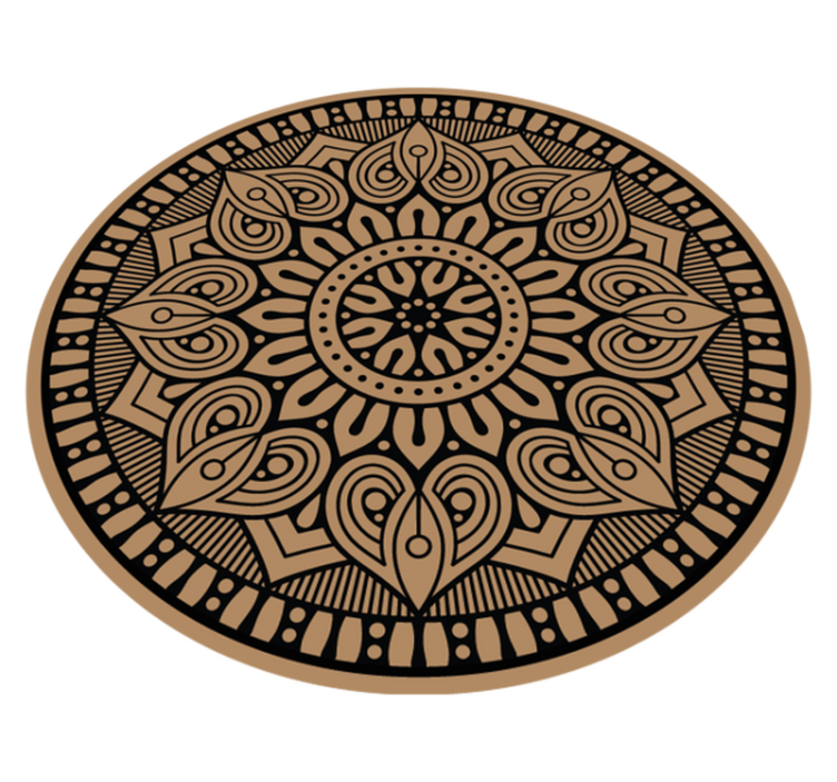 Vinyl teppich mandala mit anspruchsvollem motiv - TenStickers