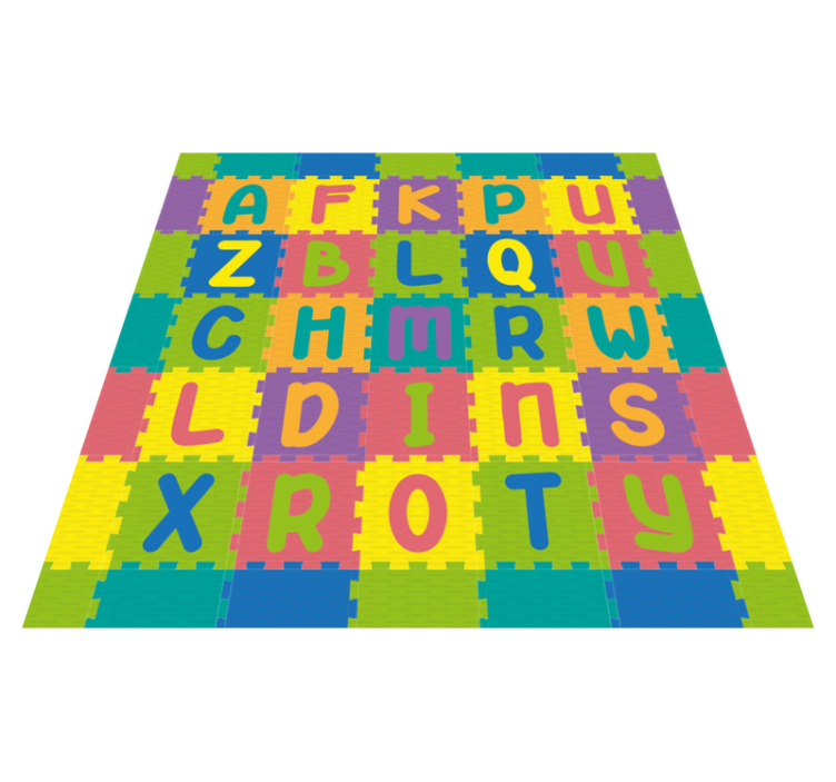Vinyl Teppich Alphabet farbenfrohes spieldesign - TenStickers
