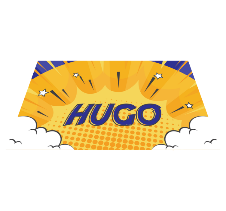 Vinyl teppich mit namen im heldenhaften sonnenstrahl - TenStickers